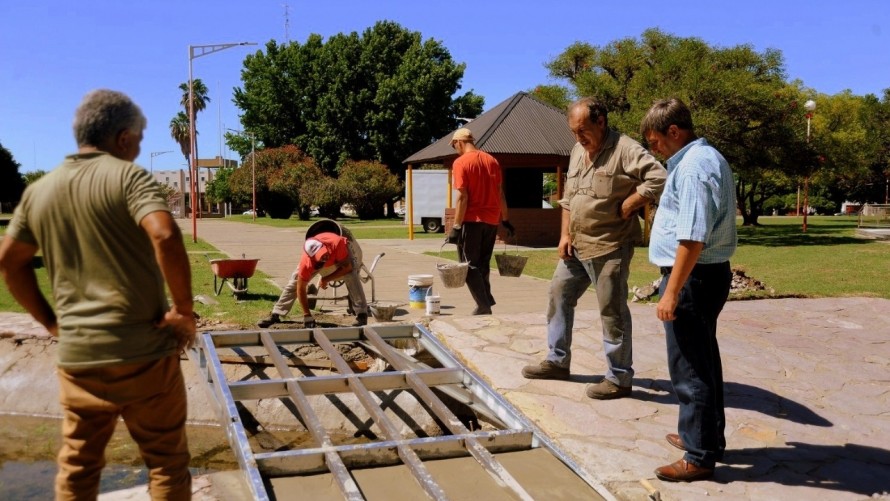 Obras en la Plaza Estrada