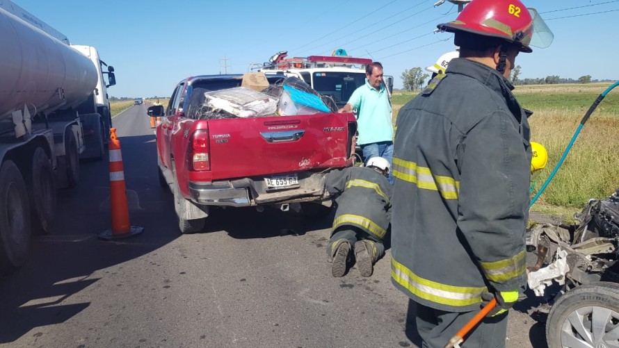 Cinco personas fueron hospitalizadas por un accidente en la ruta 65