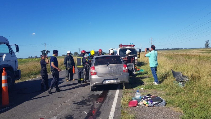 Cinco personas fueron hospitalizadas por un accidente en la ruta 65