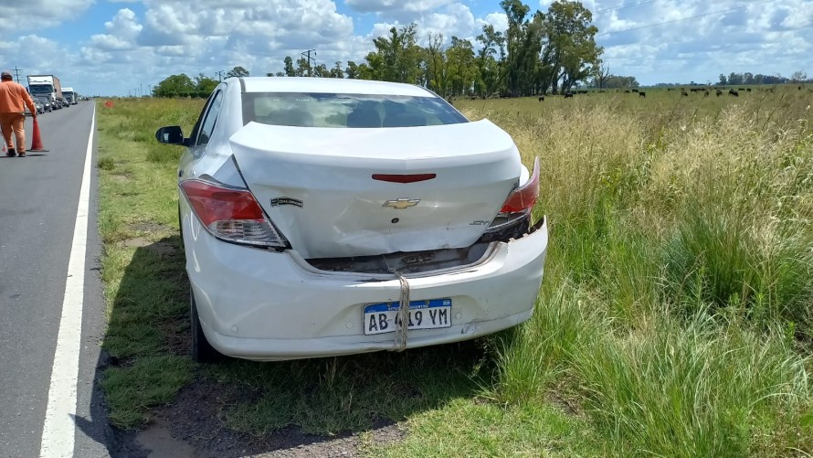 Choque por alcance entre dos autos en la Ruta Provincial N°65