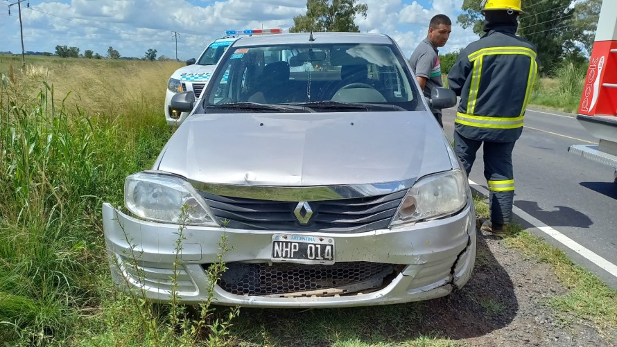 Choque por alcance entre dos autos en la Ruta Provincial N°65