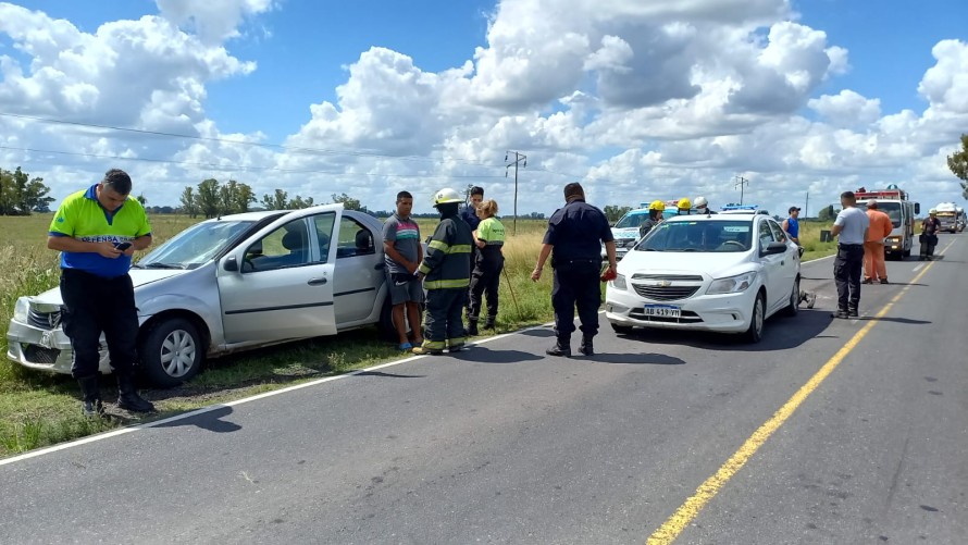 Choque por alcance entre dos autos en la Ruta Provincial N°65