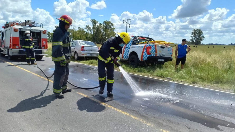 Choque por alcance entre dos autos en la Ruta Provincial N°65