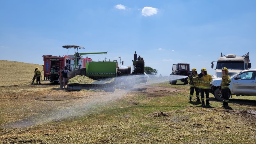 Bomberos sofocaron un principio de incendio en zona rural