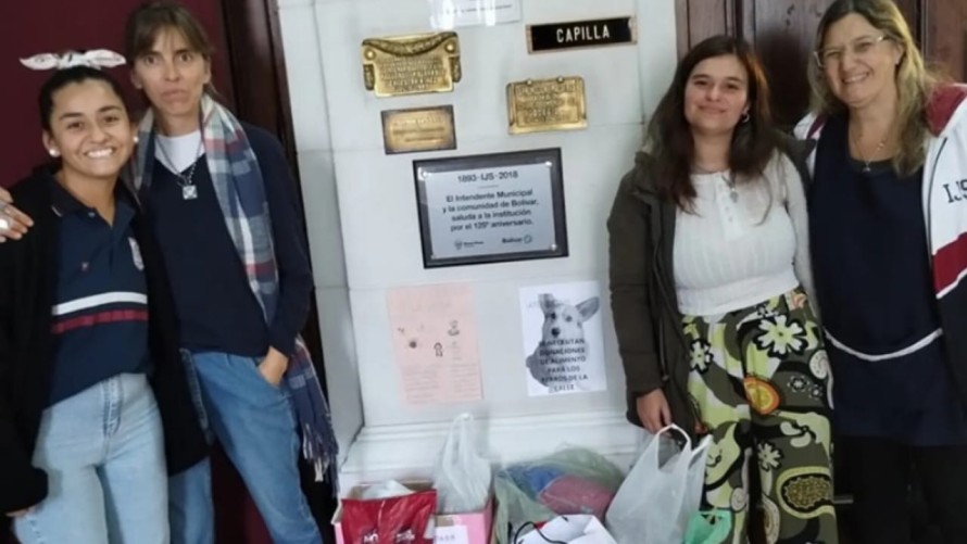 Integrantes de SAPAAB visitaron el Instituto Jesús Sacramentado y recibieron donaciones