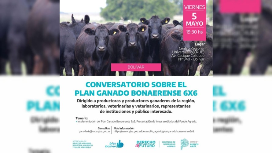 Nueva charla sobre el plan ganado bonaerense 6x6, en el CRUB
