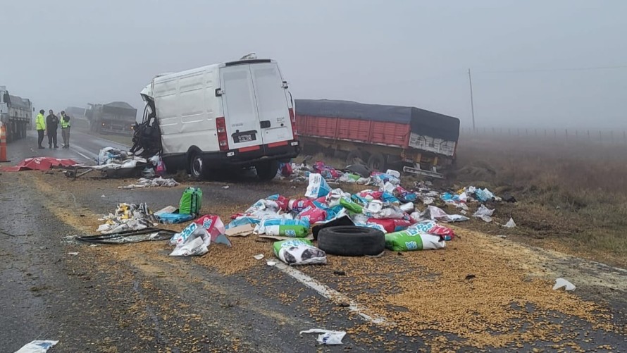 Una persona fallecida en un violento accidente de tránsito en ruta 226