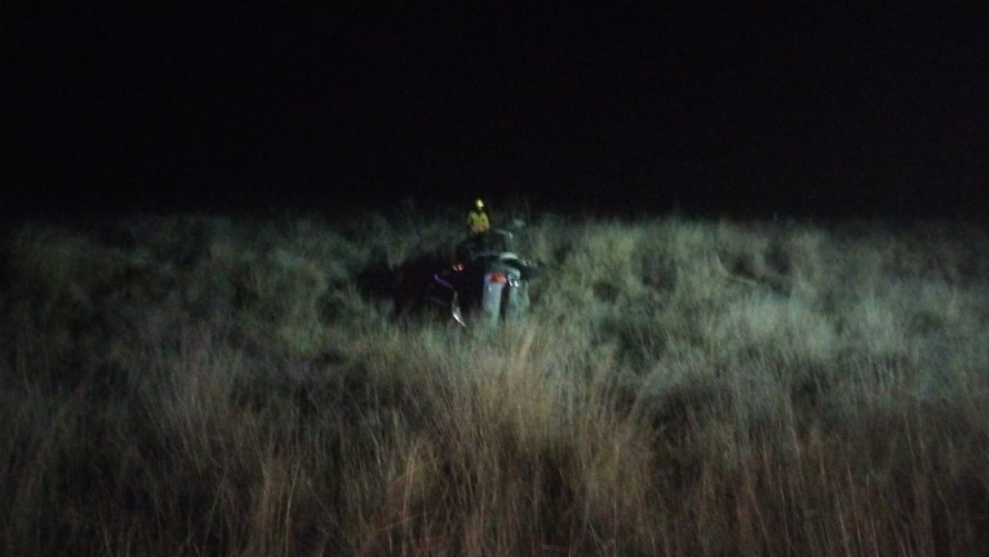 Automovilista despistó y volcó sobre la Ruta 65