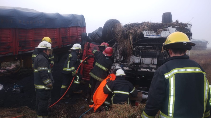 Se recupera el camionero de Hinojo accidentado en Espigas