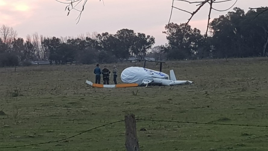 Cayó un helicóptero en inmediaciones de la ex Granja Modelo