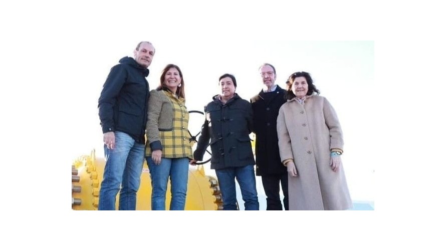 Acerbo estuvo presente en la inauguración del gasoducto en Salliqueló