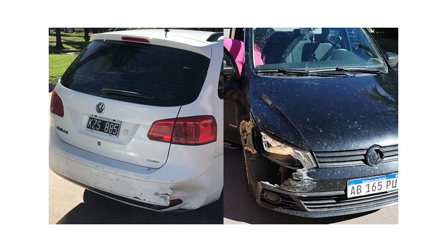 Dos vehículos chocaron en la rotonda de Calfucurá y Tres de Febrero