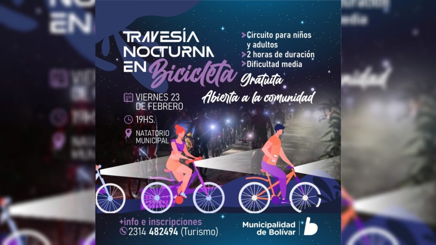 El Municipio organiza una travesía nocturna en bicicleta