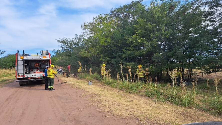 Sofocaron un principio de incendio en la zona rural