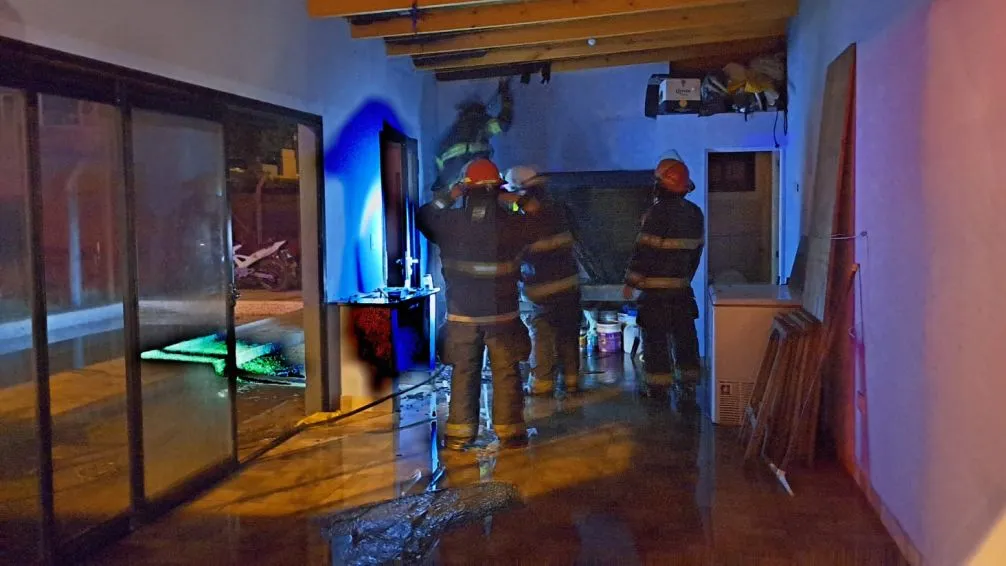 Asaban un cordero y terminó en principio de incendio