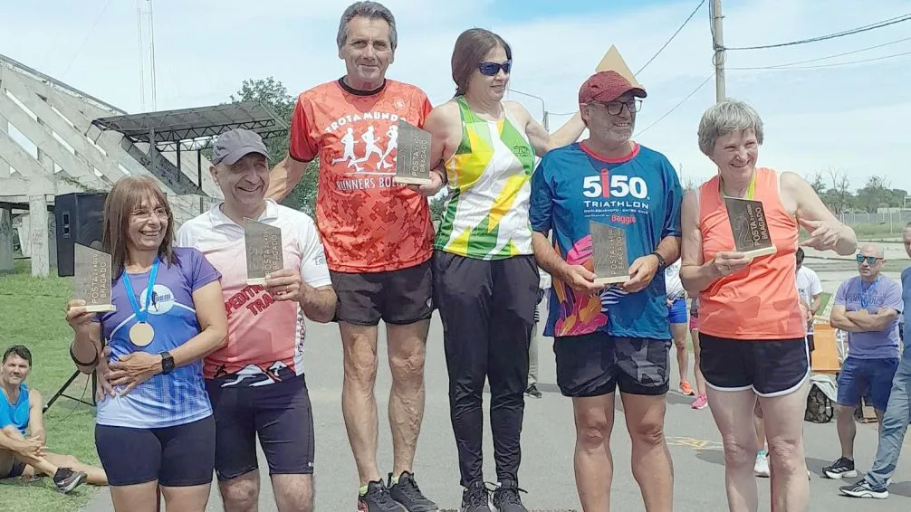 Podios bolivarenses en la posta 2 x 4000 de Bragado